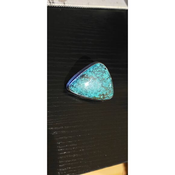 Native American Turquoise and Sterling Silver Pendant - Picture 3 of 4